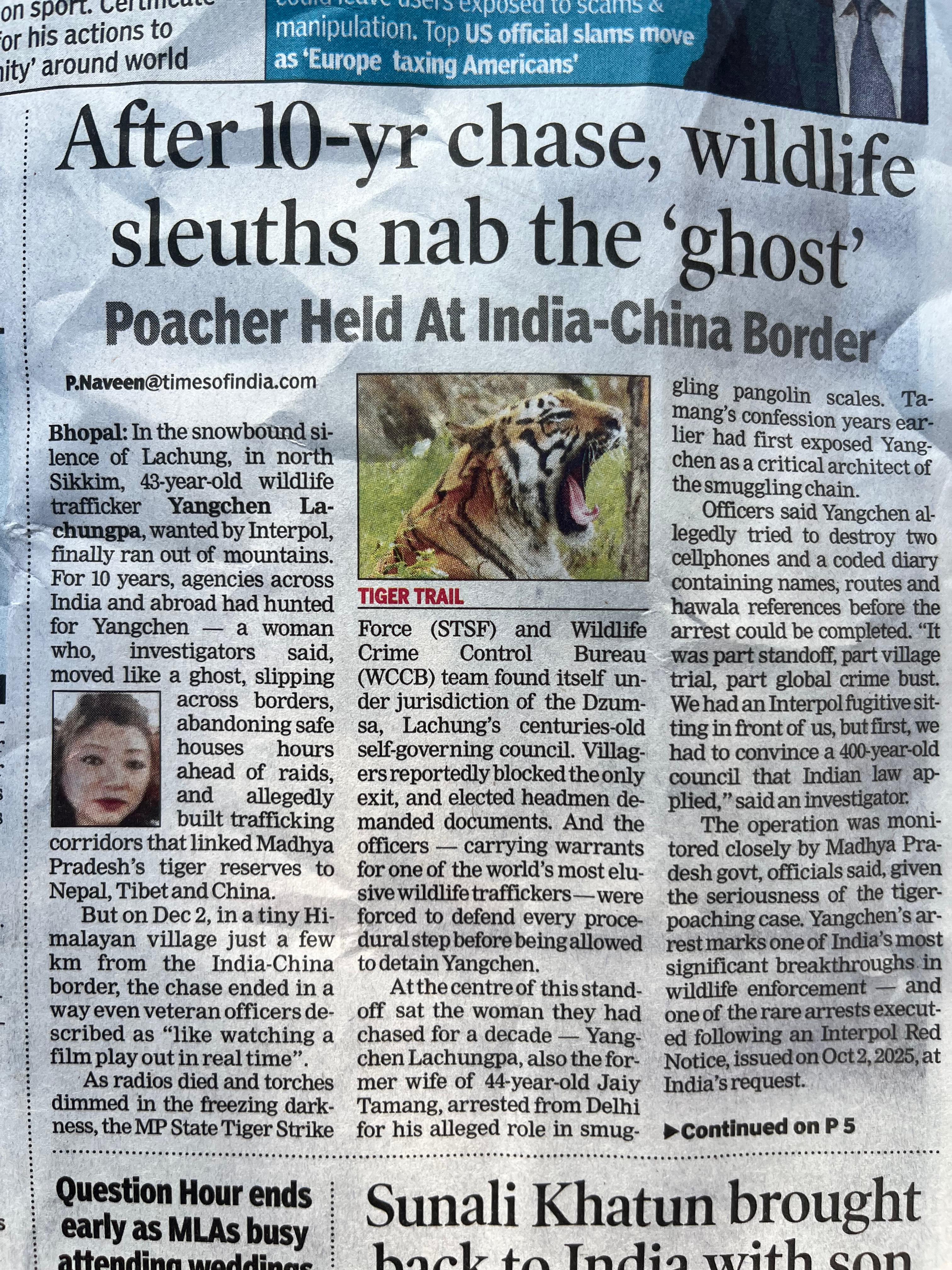 After 10-yr chase, wildlife sleuths nab the 'ghost' Poacher Held At India-China Border